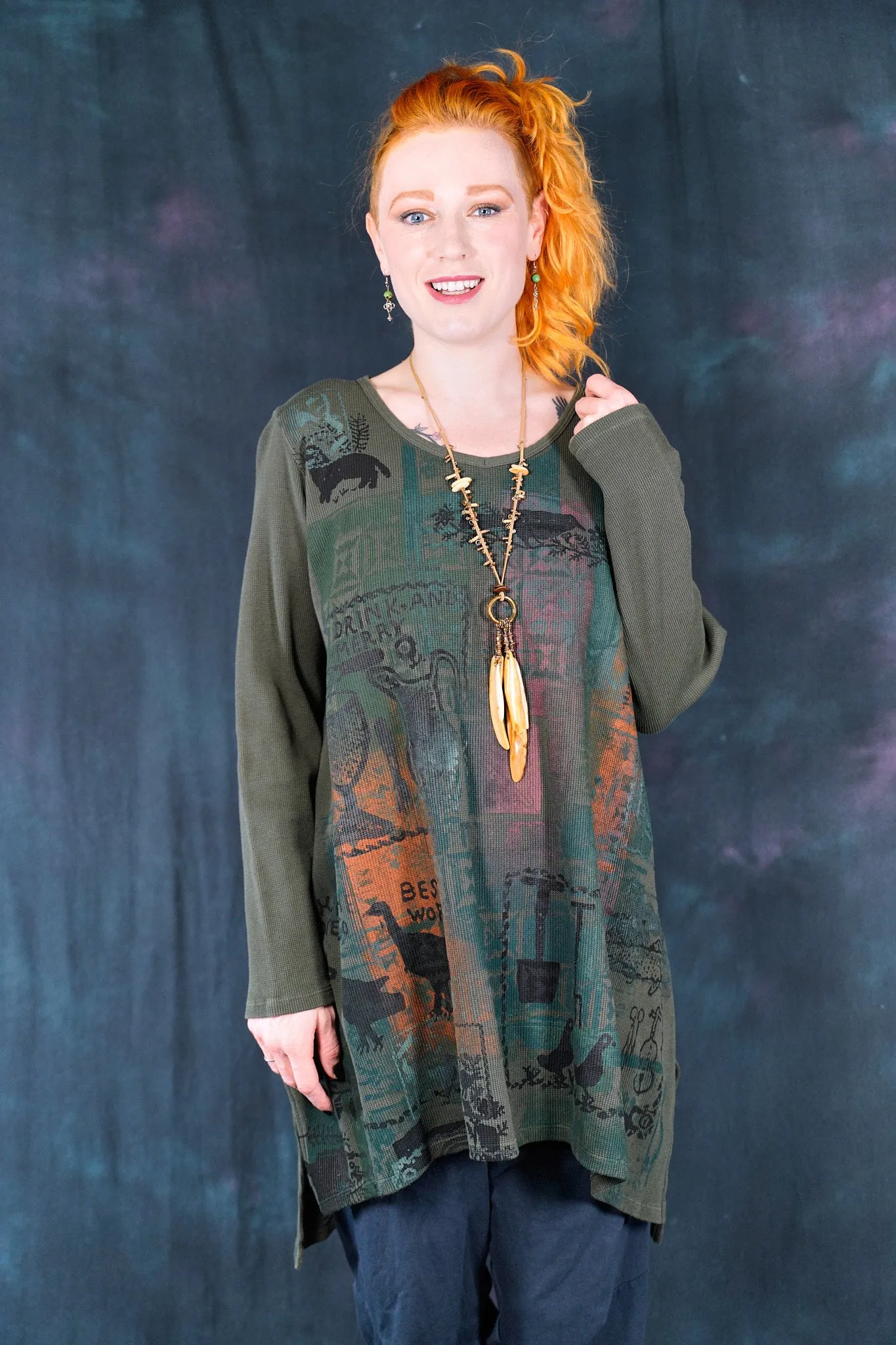 2293 Thermal Voyages Tunic Army Green-P