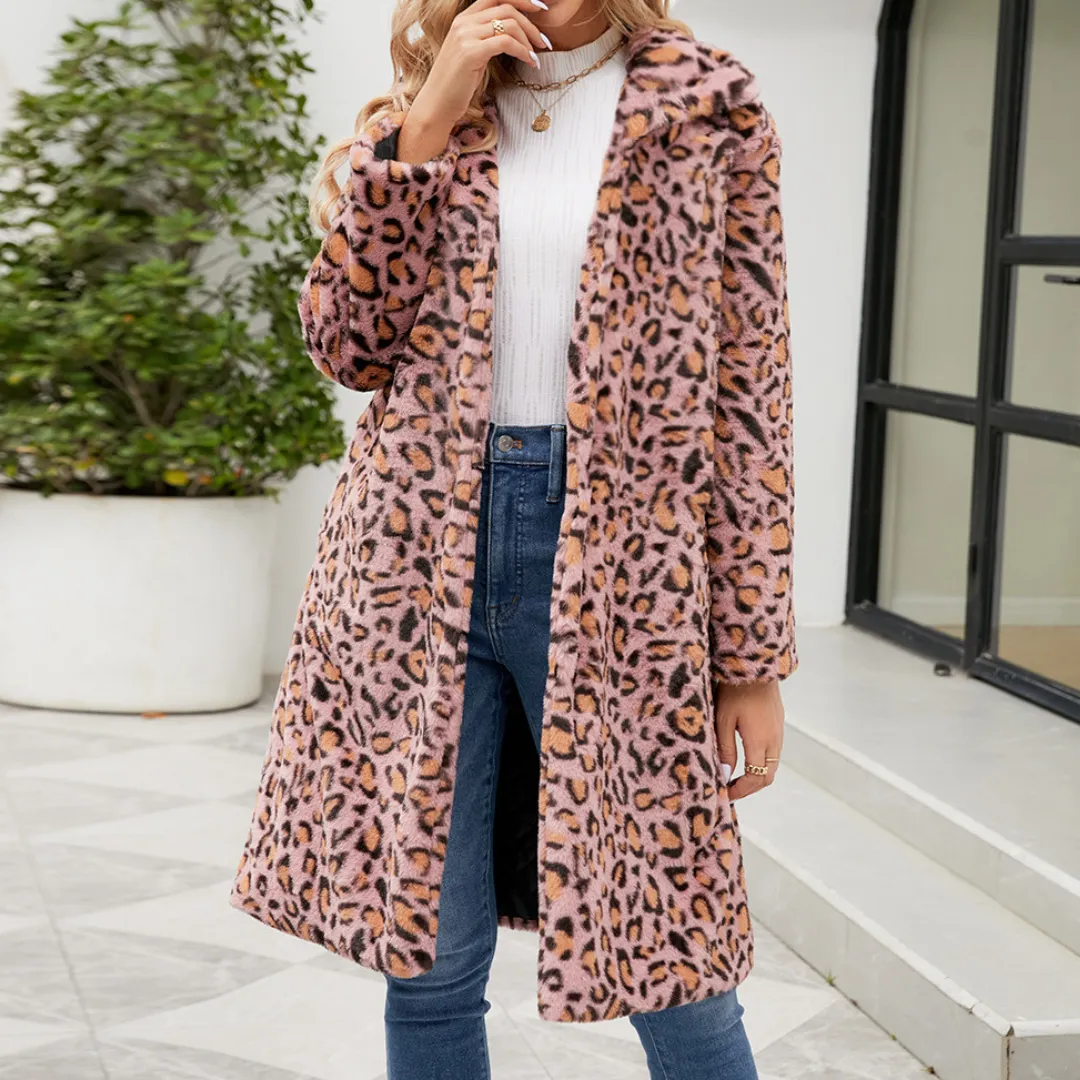 Agatha - Coat with leopard print