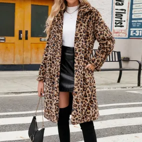 Agatha - Coat with leopard print