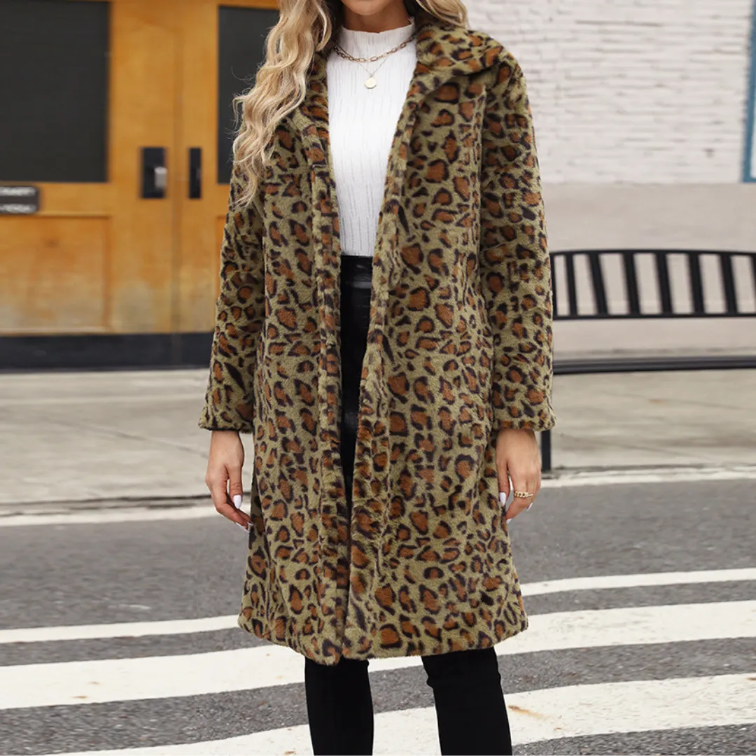 Agatha - Coat with leopard print