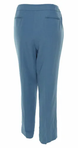 Anne Klein Women's Plus Size Tab Waist Pants Periwinkle Blue Size 14W