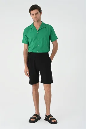 ANT Knitted Patterned Men's Shirt with Camp  Collar - Napier