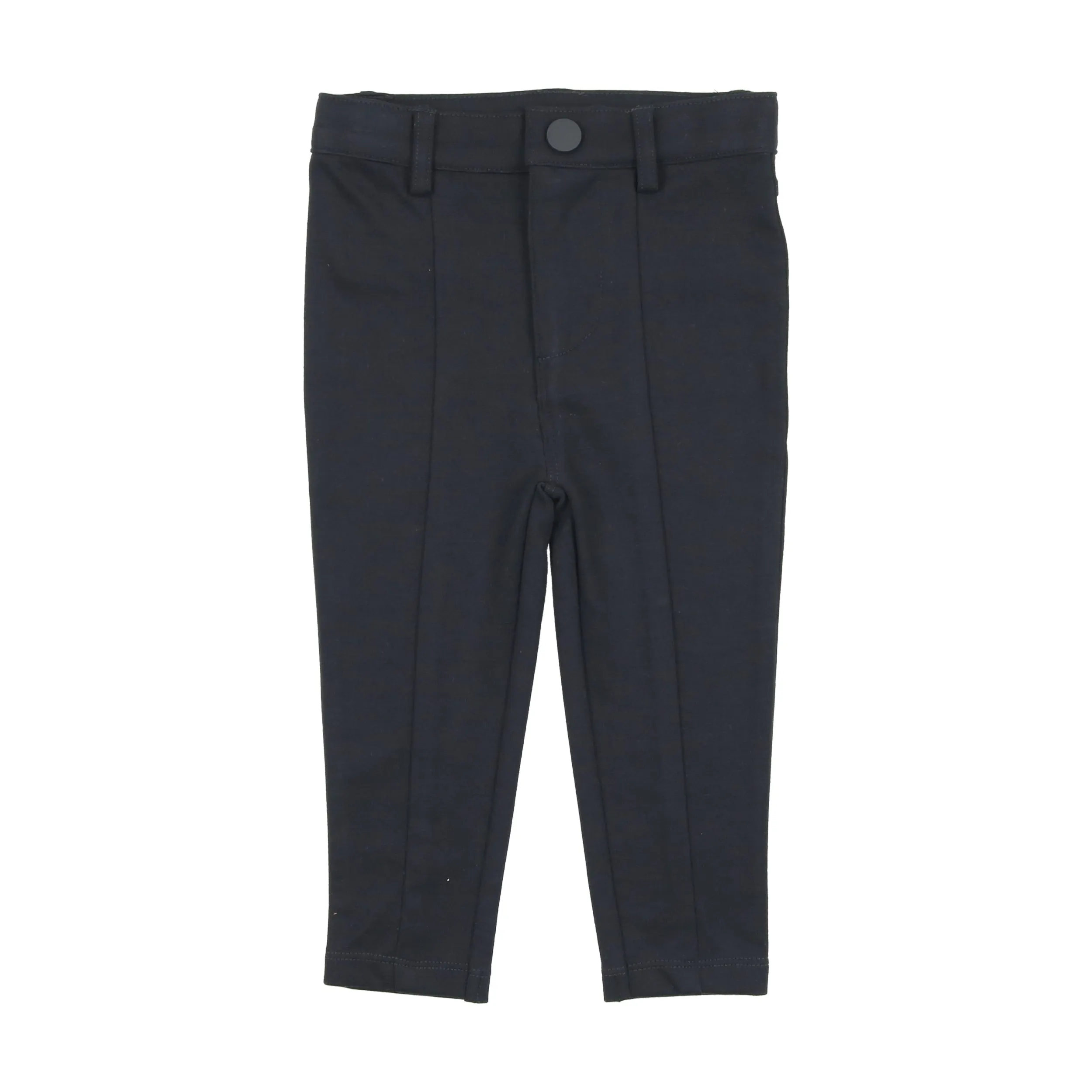 Basic Knit Stretch Pants With Seam