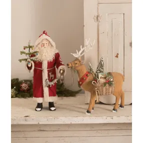 Bethany Lowe Christmas Santa and Prancer Toy Delivery TD1162