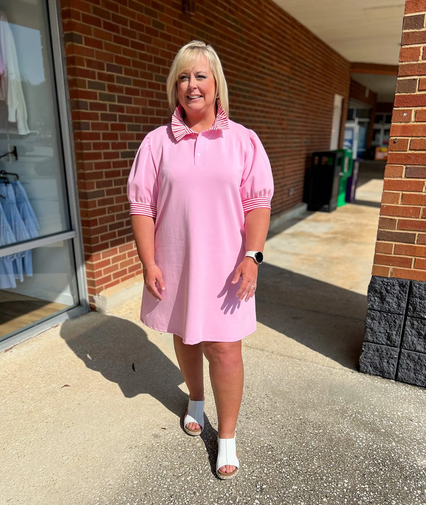 Better Believe It Curvy Pink Polo Dress