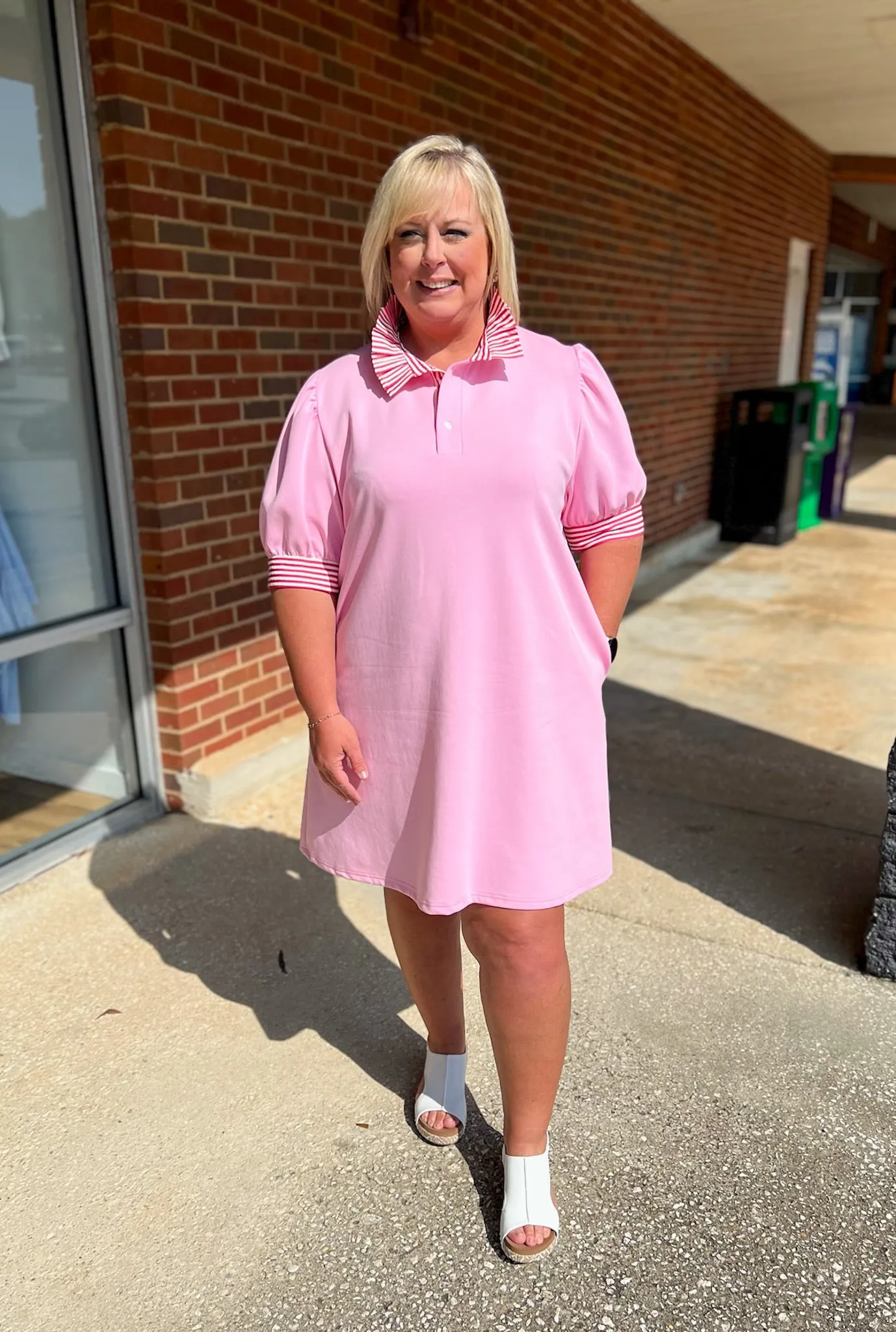 Better Believe It Curvy Pink Polo Dress