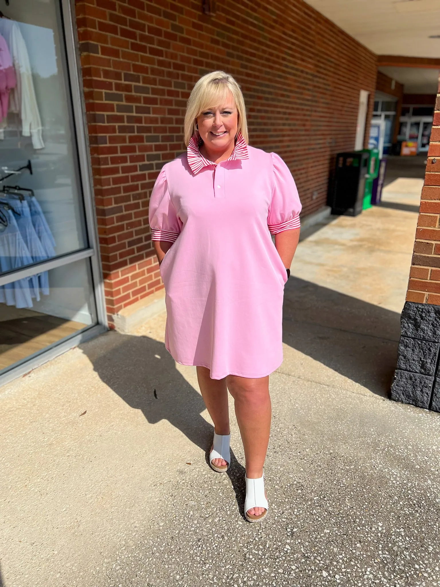 Better Believe It Curvy Pink Polo Dress