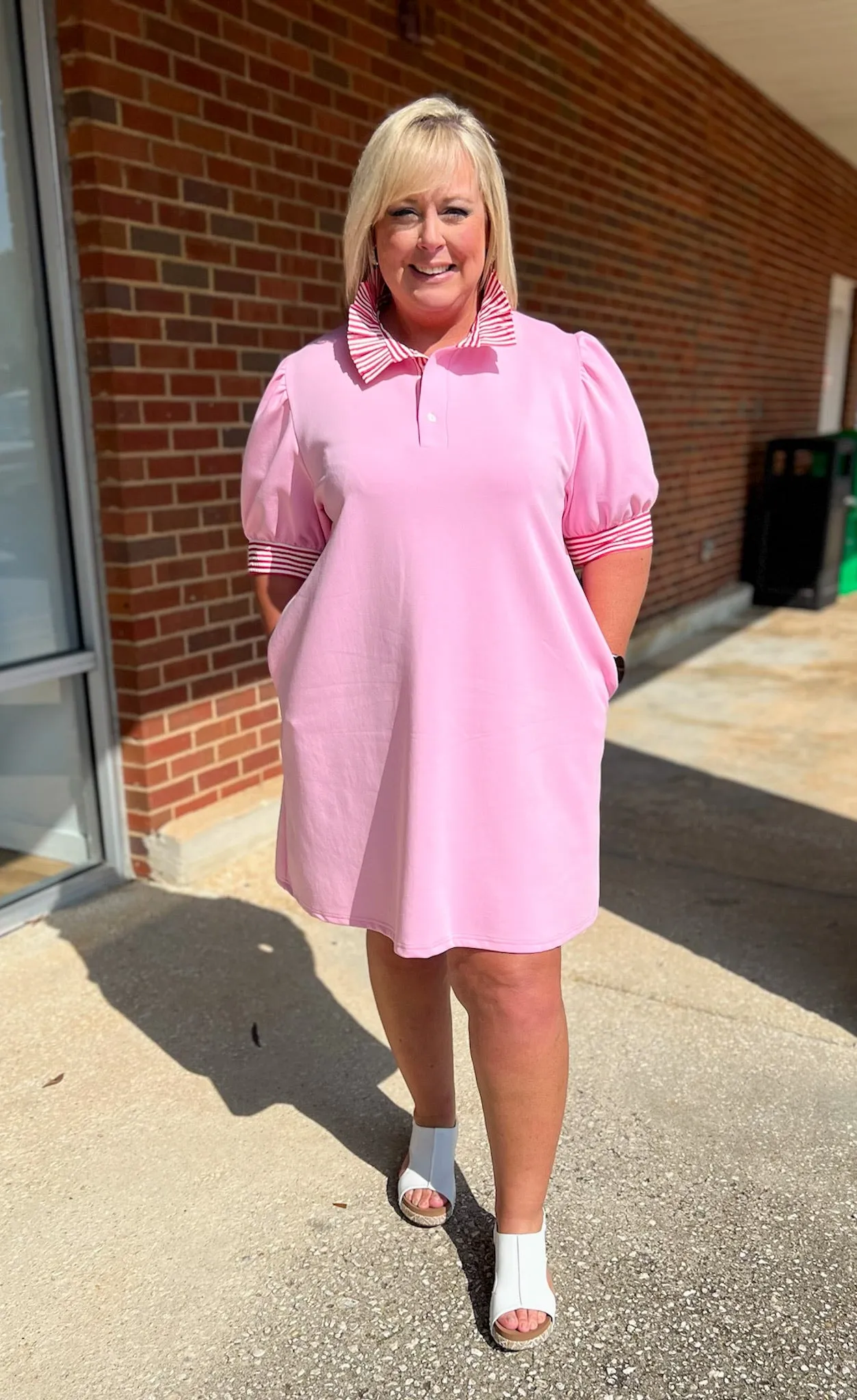 Better Believe It Curvy Pink Polo Dress