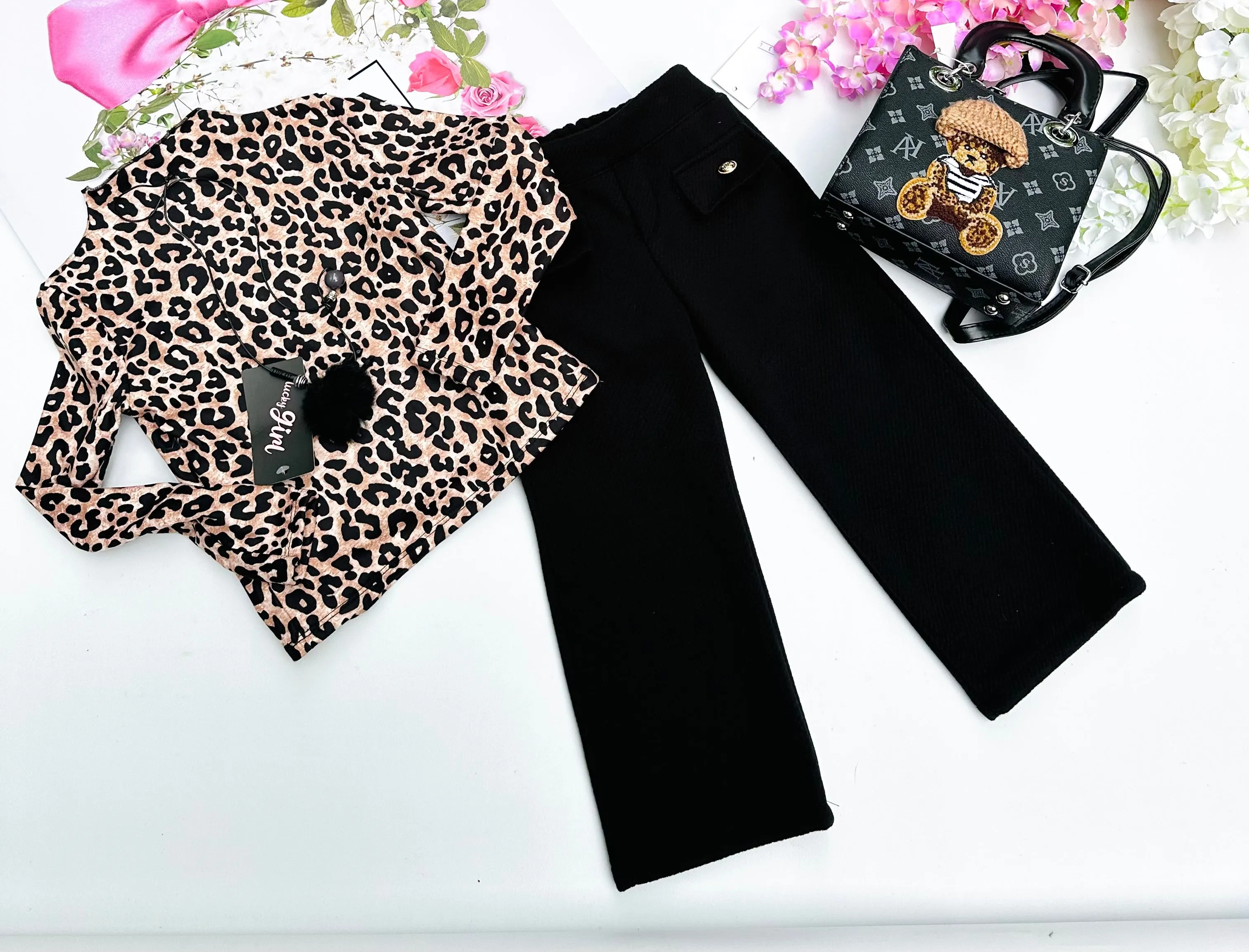 Black autumn culottes