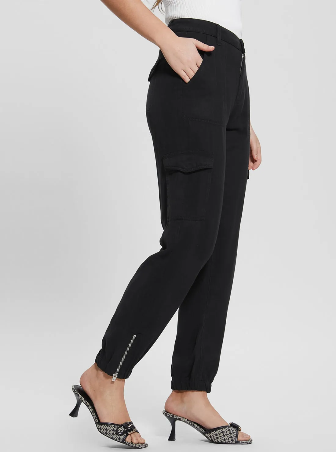 Black Bowie Cargo Chino Pants