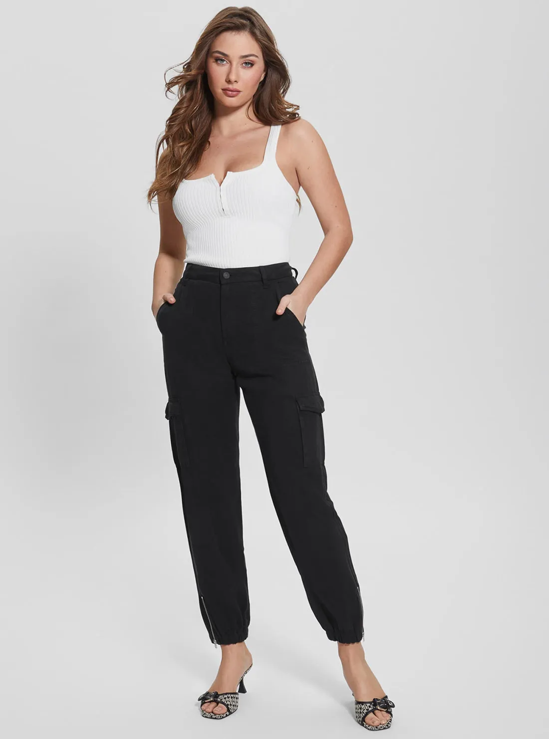 Black Bowie Cargo Chino Pants