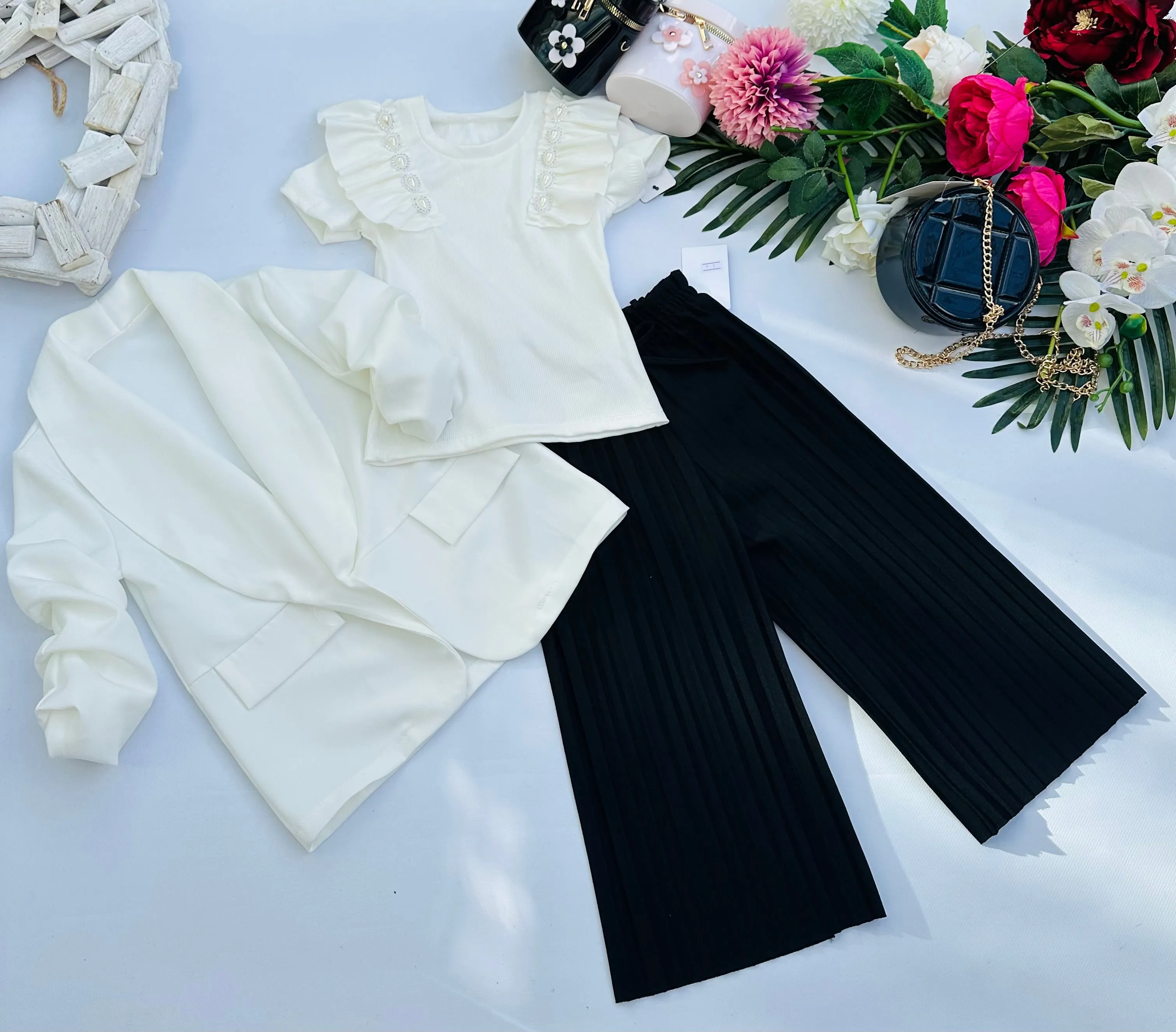 Black culottes pants