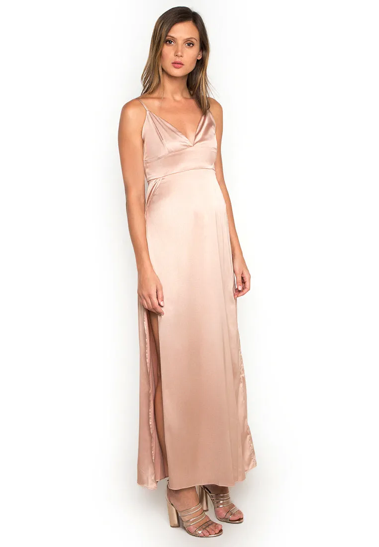 Blush Satin Slip Dress