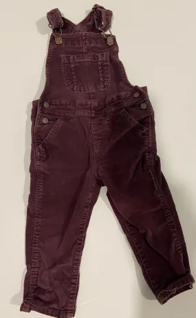 Burgundy Baby Gap corduroy overalls, Kids 24 Month (18-24M)
