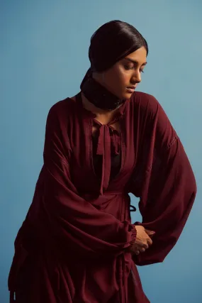 Carmine long earth Tunic