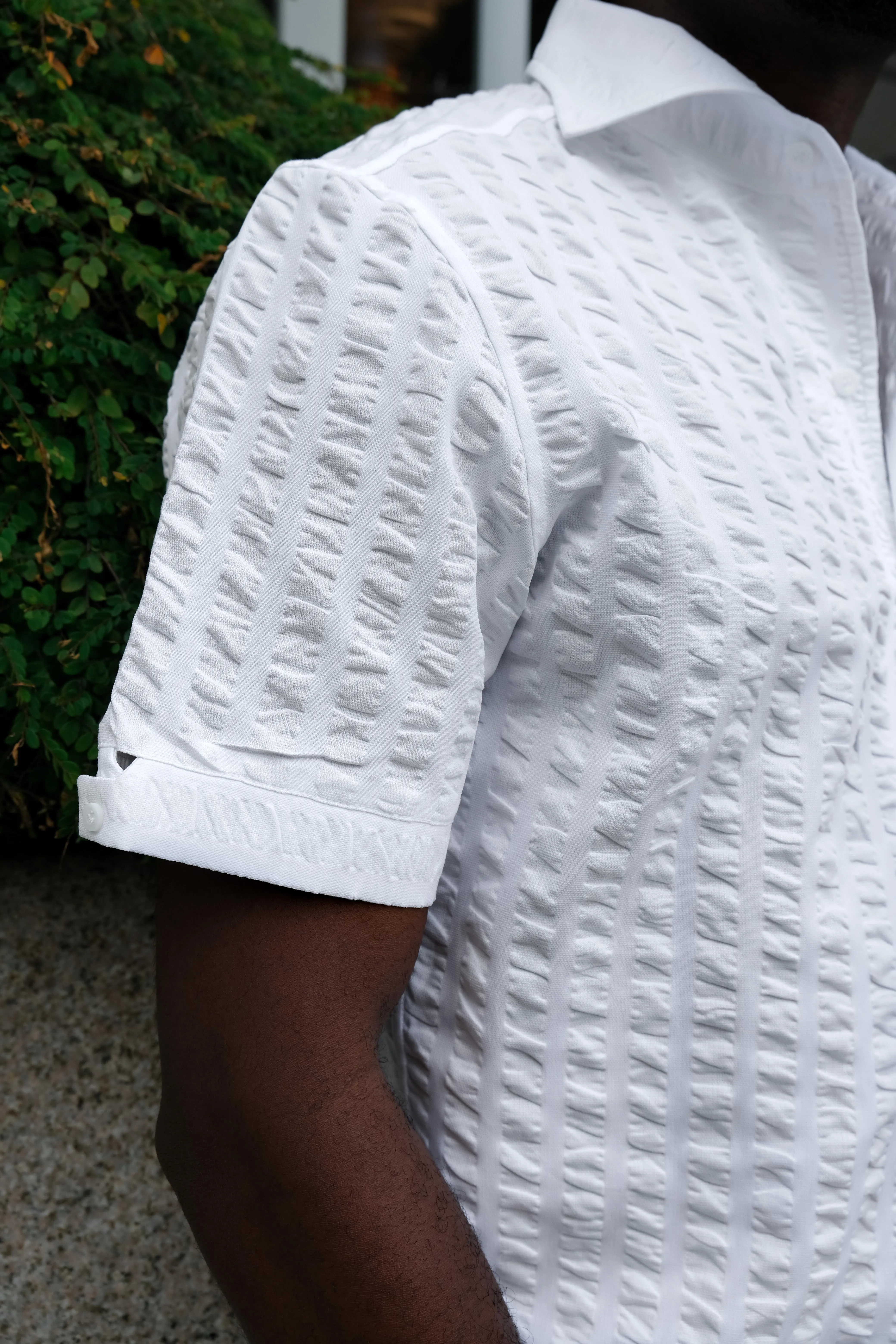Coconut Sorbet Seersucker Short Sleeve Shirt