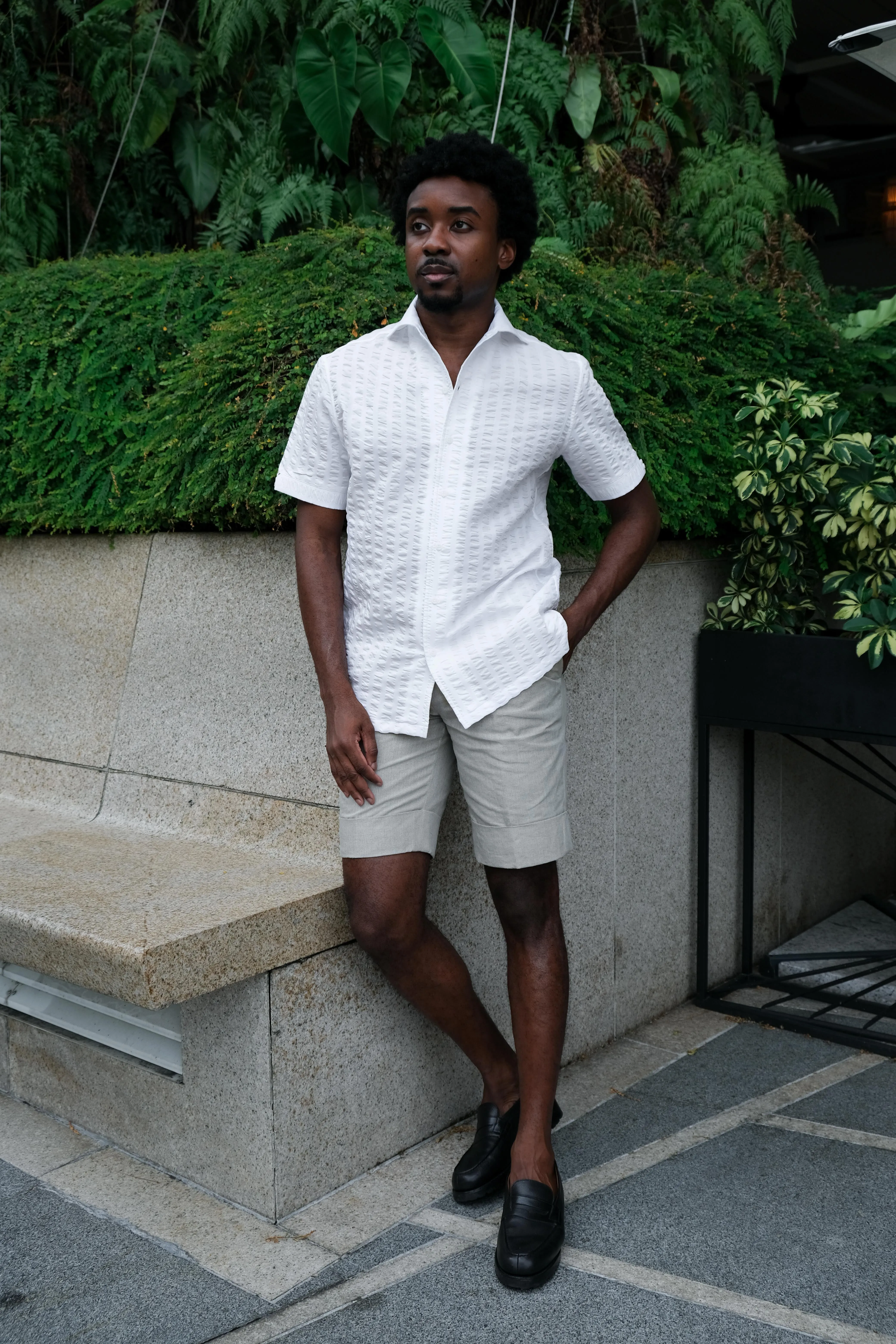 Coconut Sorbet Seersucker Short Sleeve Shirt