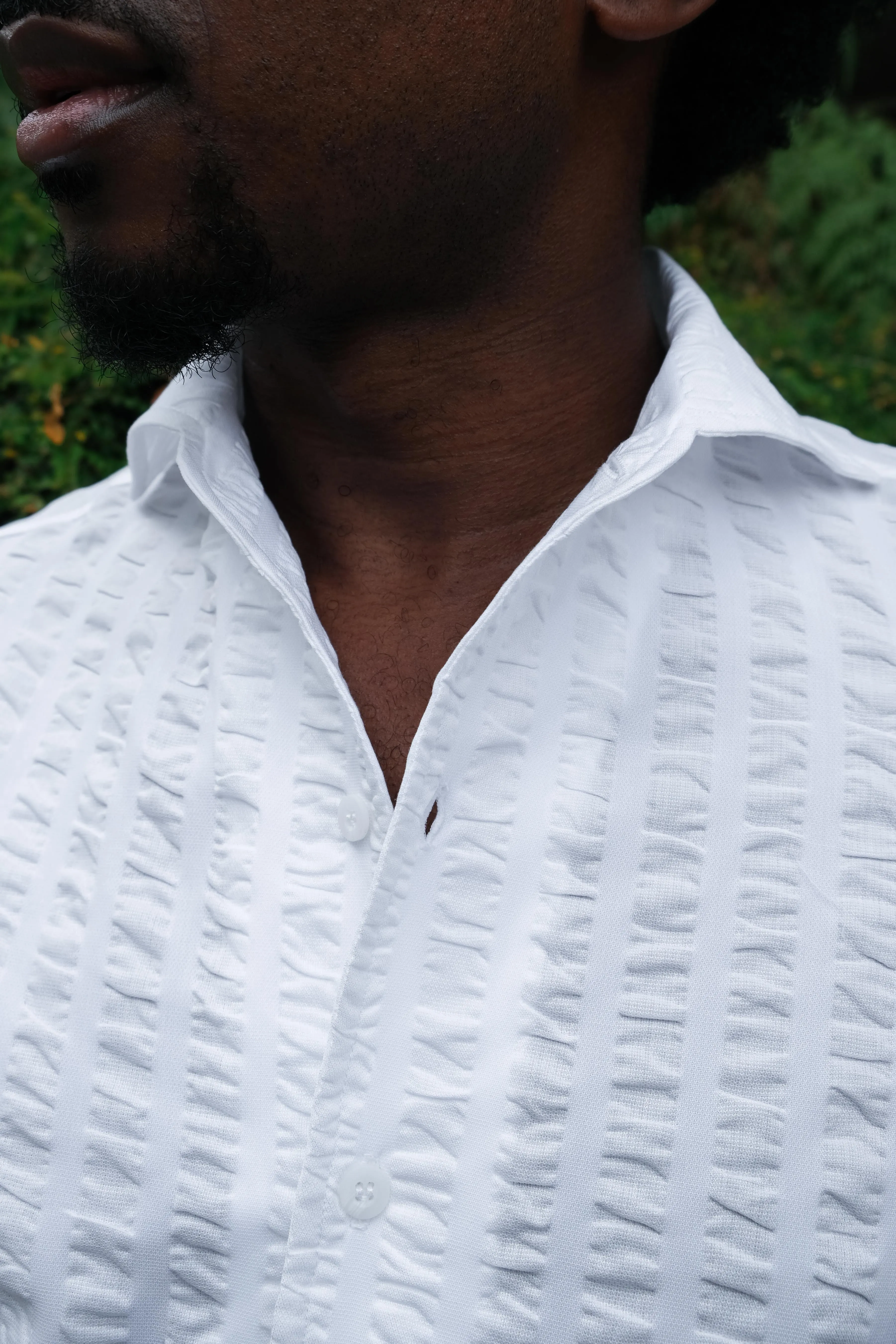 Coconut Sorbet Seersucker Short Sleeve Shirt