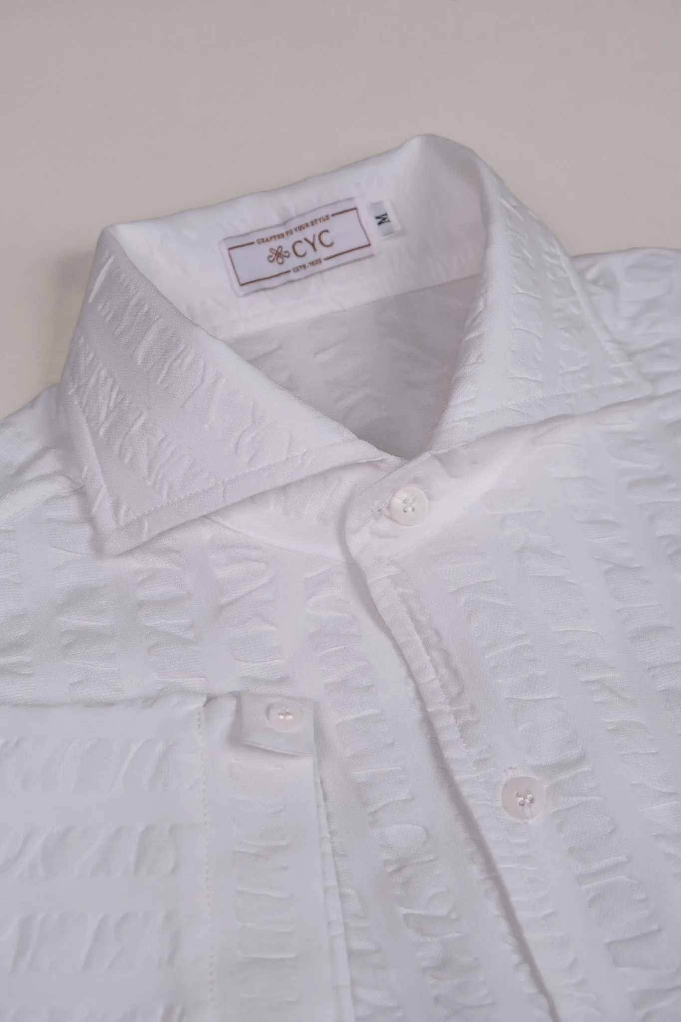 Coconut Sorbet Seersucker Short Sleeve Shirt