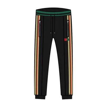 Cookies Montego Bay Fleece Sweatpant W/ Braided Knit Leg Taping, Zipper Pockets & Rubber 2-Tone Cookies Logo Patch