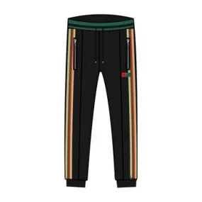 Cookies Montego Bay Fleece Sweatpant W/ Braided Knit Leg Taping, Zipper Pockets & Rubber 2-Tone Cookies Logo Patch