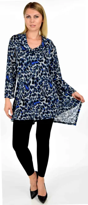 Cowl Neck Tubic, Traveler Tunic, Boho, Gypsy,Lagenlook Tunic,  Designer Plus size top, Plus Tunic