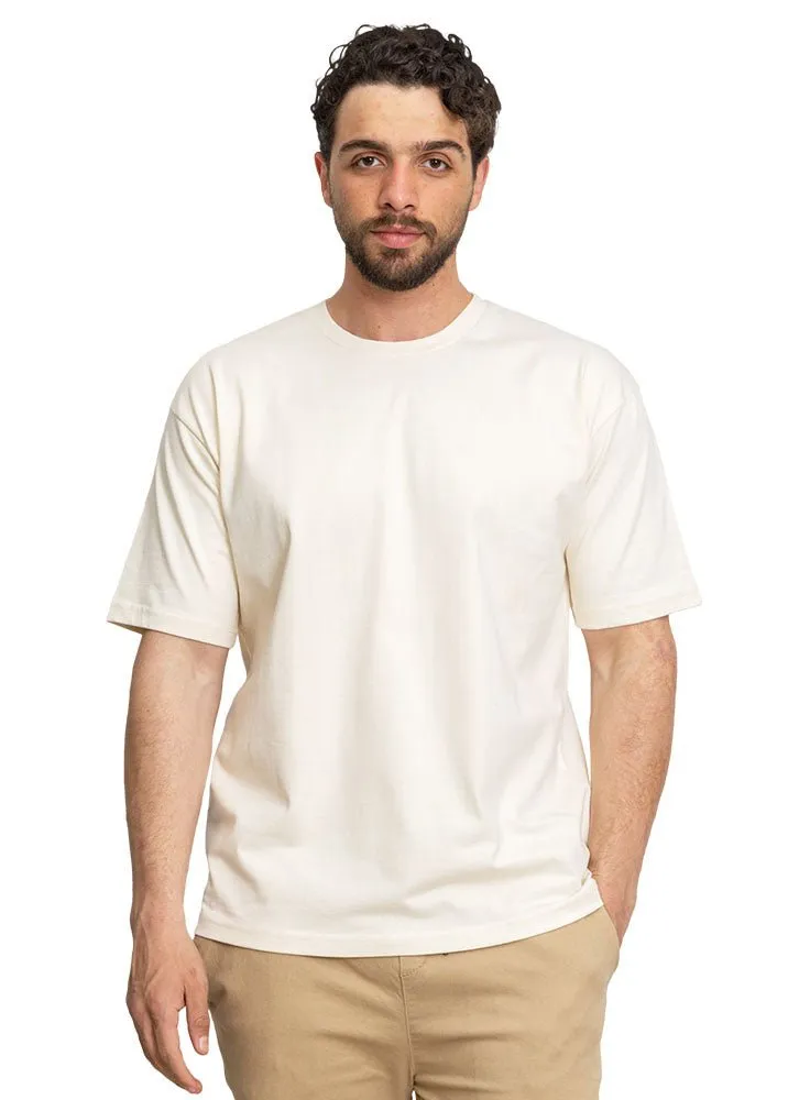 Creamy Over Size Round T-Shirt