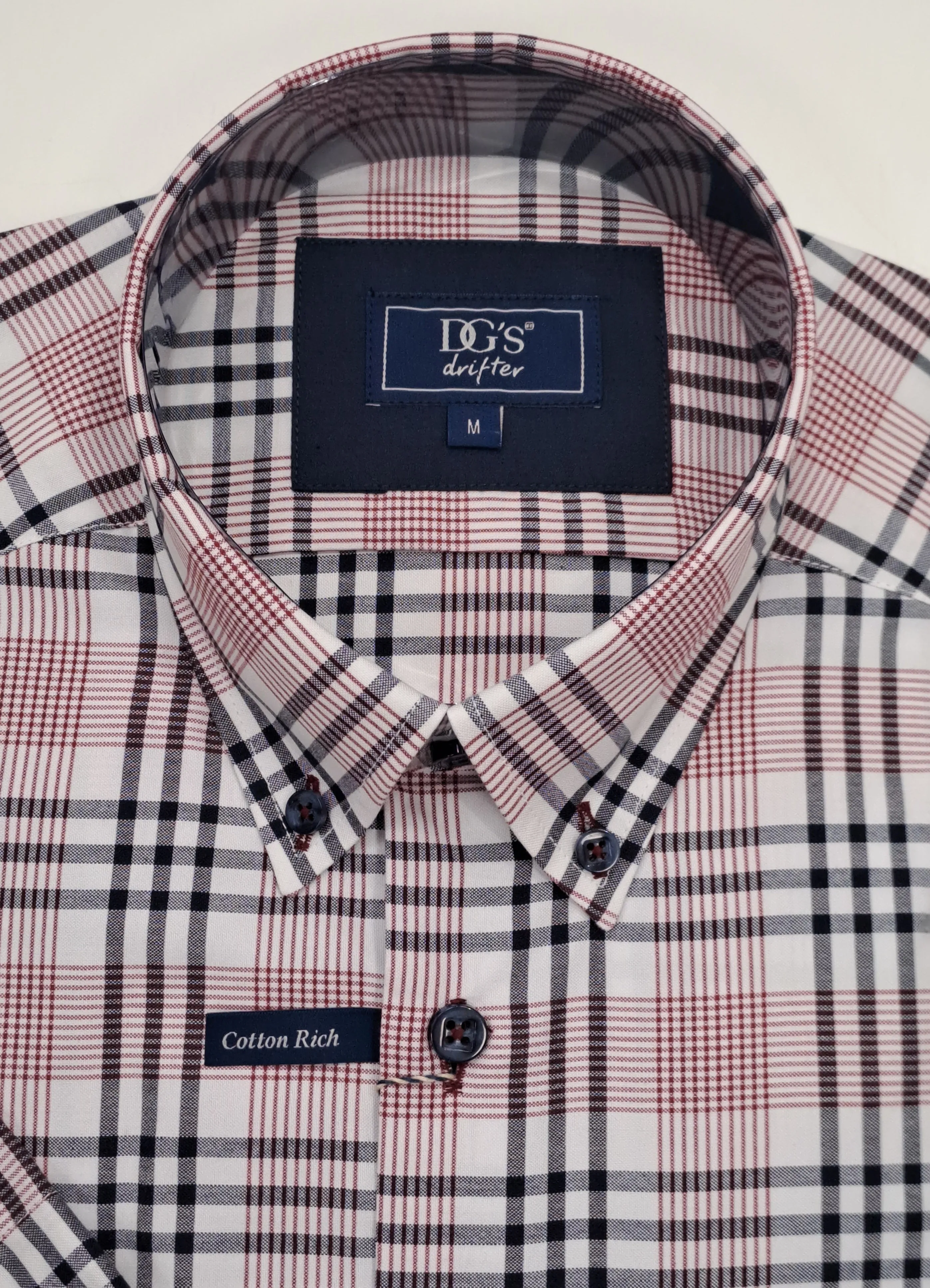 Daniel Grahame Short Sleeve Checkered Casual Shirt - Red