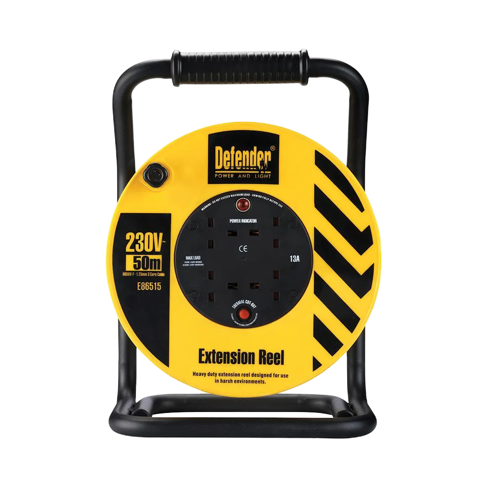 Defender Light Cable Reel 50m - 230V 13A