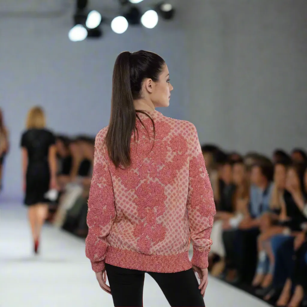 Embellished Bomber Jacket with Custom Print