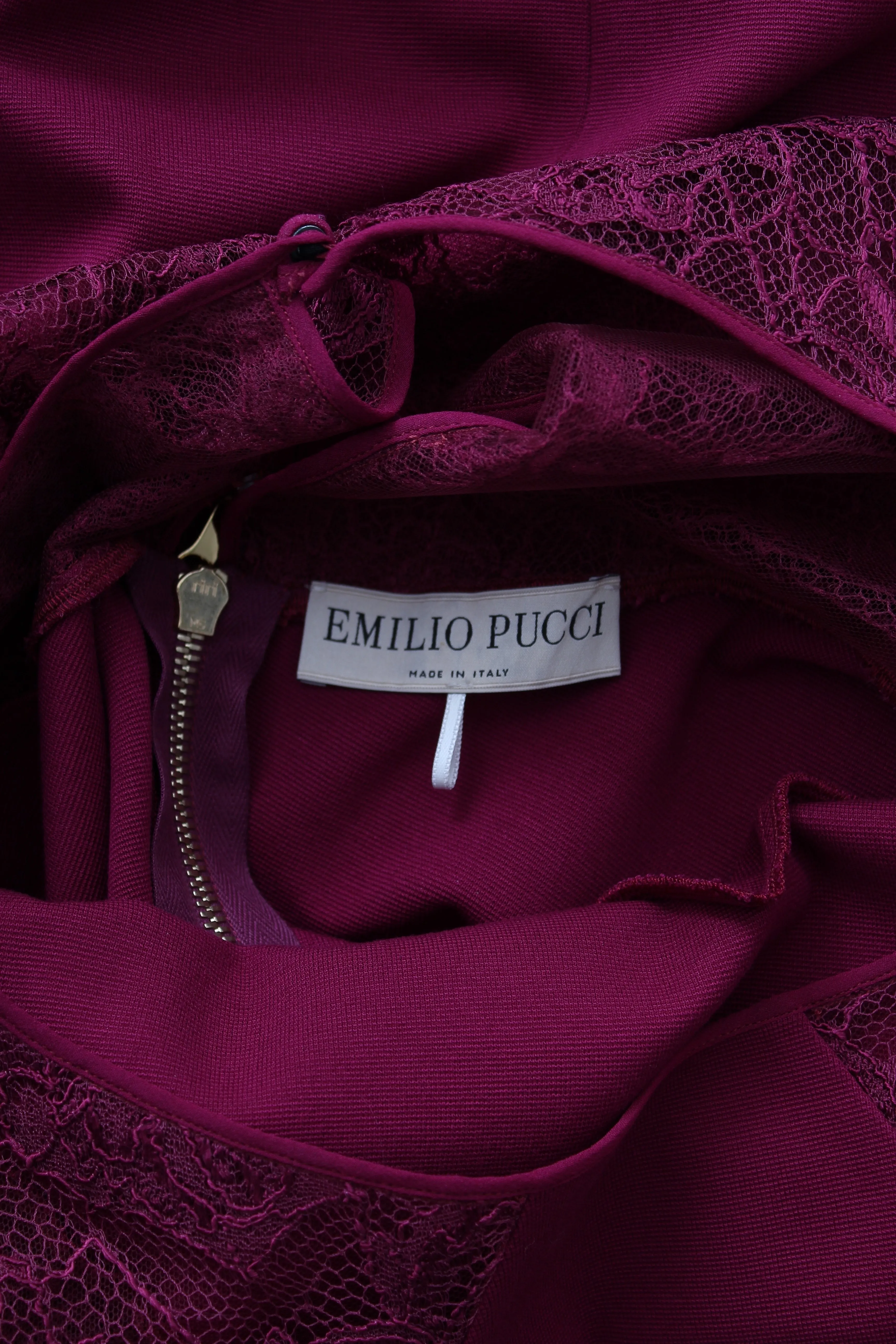 Emilio Pucci Lace-Panelled Stretch-Knit Dress