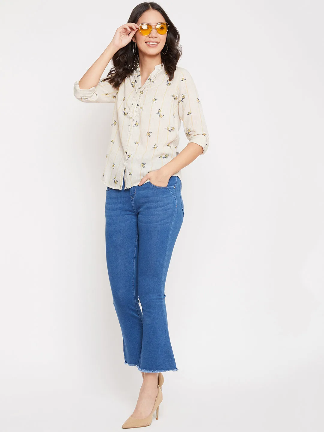 Floral Slim Fit Full Sleeves
