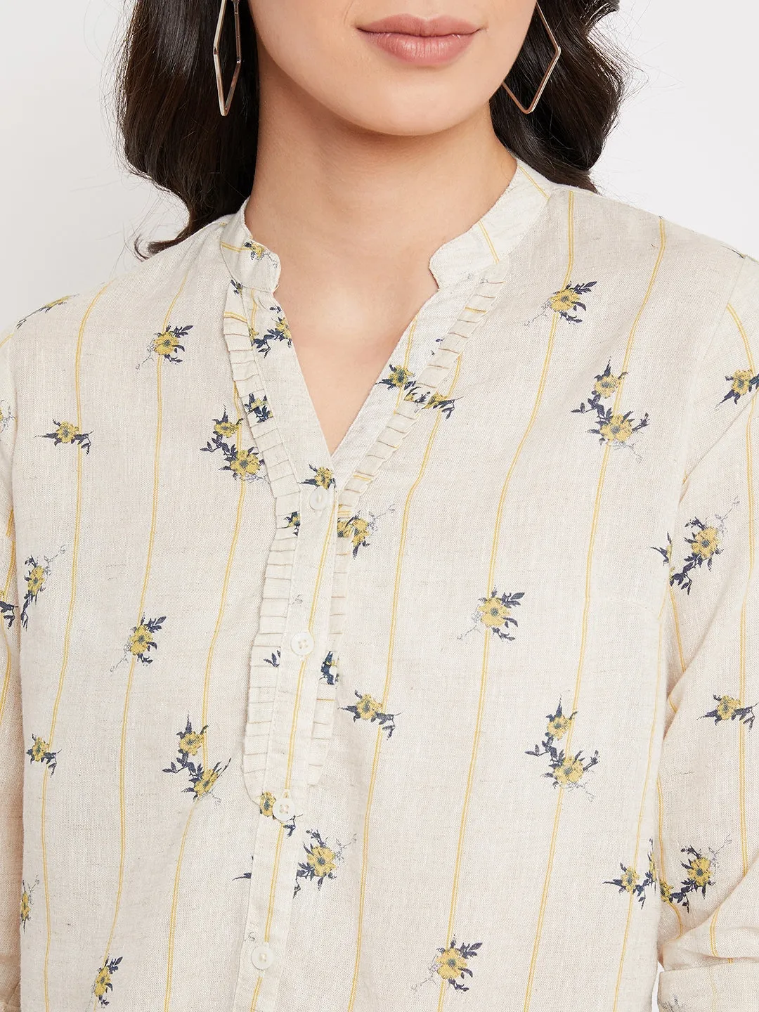 Floral Slim Fit Full Sleeves