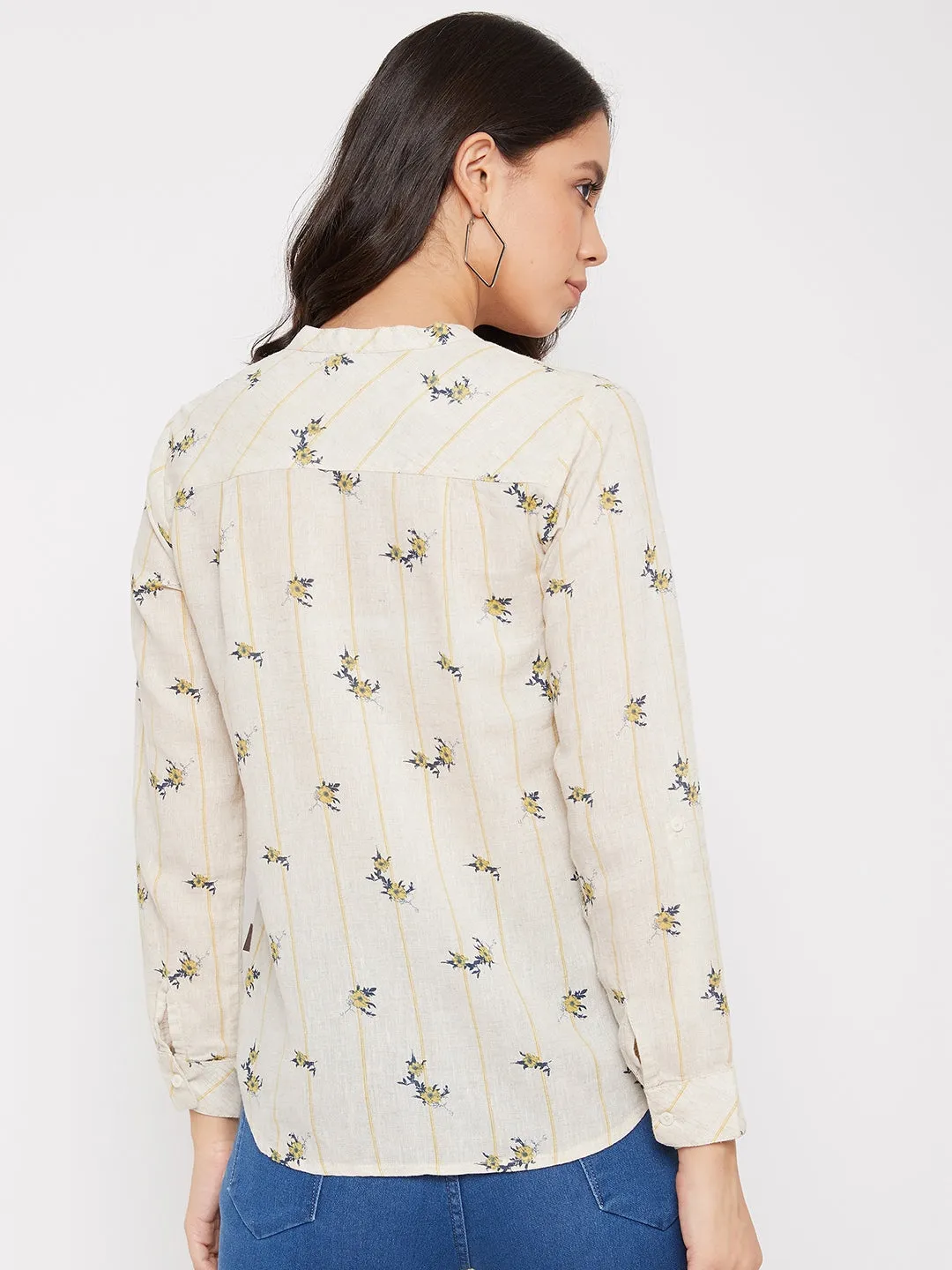 Floral Slim Fit Full Sleeves