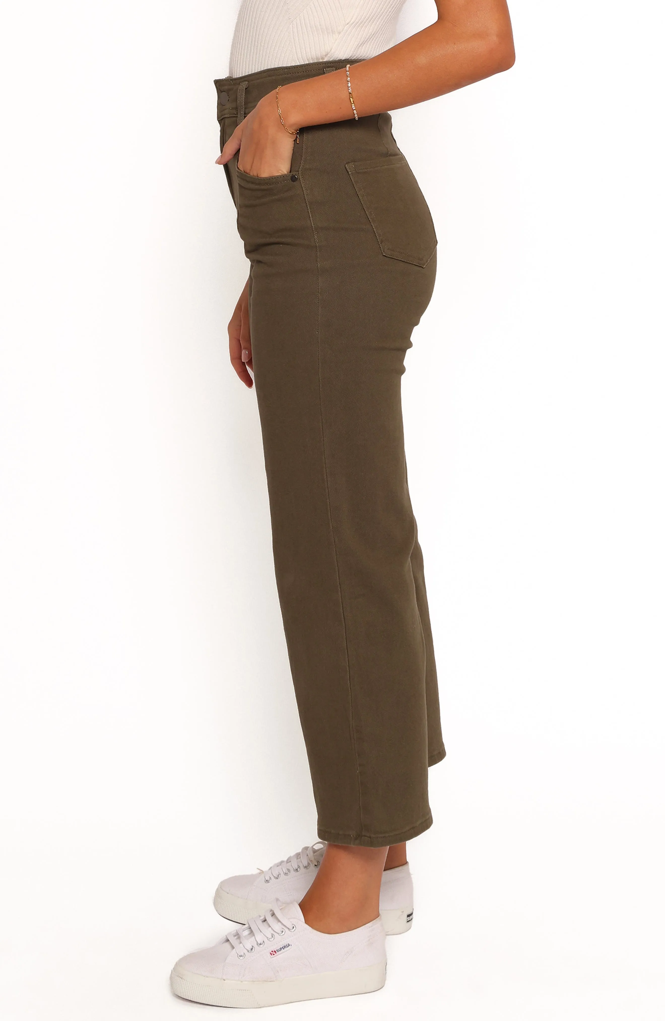 Georgette High Waist Bootcut Pants