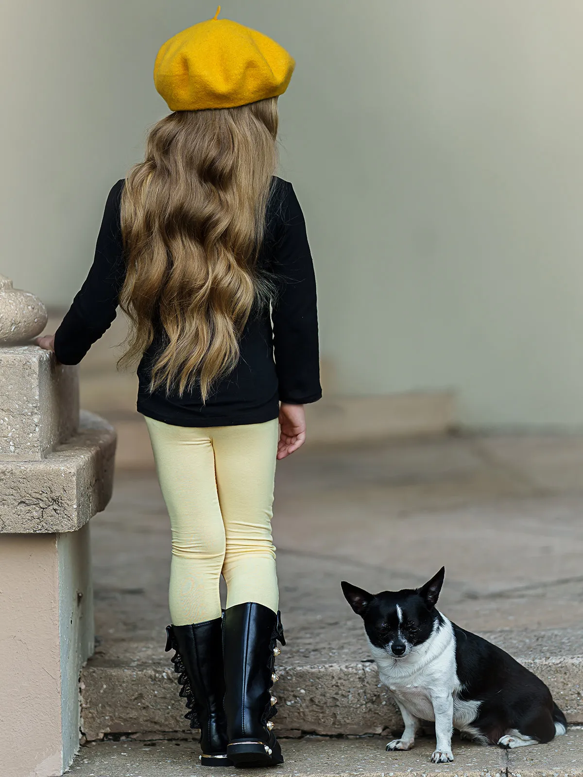 Girls "Believe" Bunny Long Sleeve Tunic And Sequin Legging Set