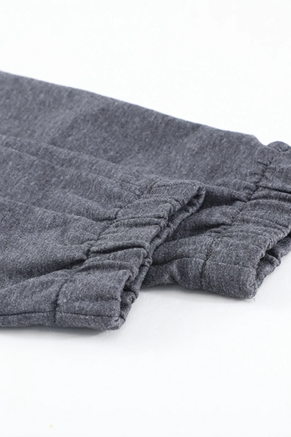 Gray Clover Print Pocket Drawstring Waist Men's Sweatpants