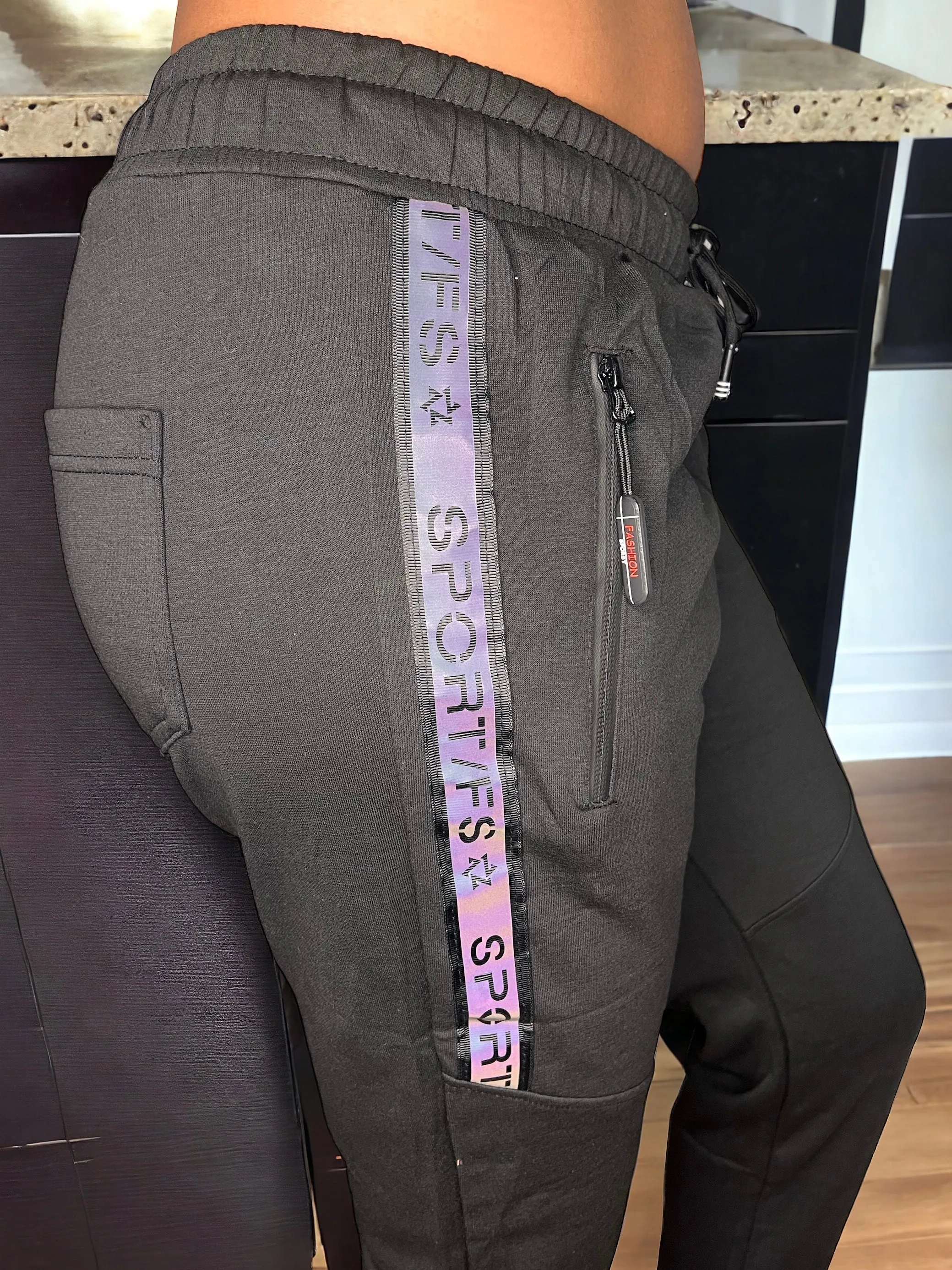 GYM SPORT Letter Graphic Drawstring Waist Sweatpants