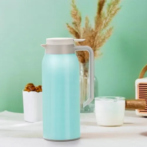 Hiceeden 53 Oz/1.5L Thermal Coffee Carafe, Stainless Steel Vacuum Insulated Double Walled Thermos, Large Thermos for Keeping Hot Tea, Water, Drinks, Beverage, 12 Hour Heat & Cold Retention