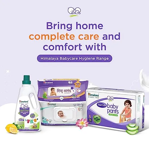 Himalaya Total Care Baby Pants Diapers, Large (9-14 kg), 54 Count, White