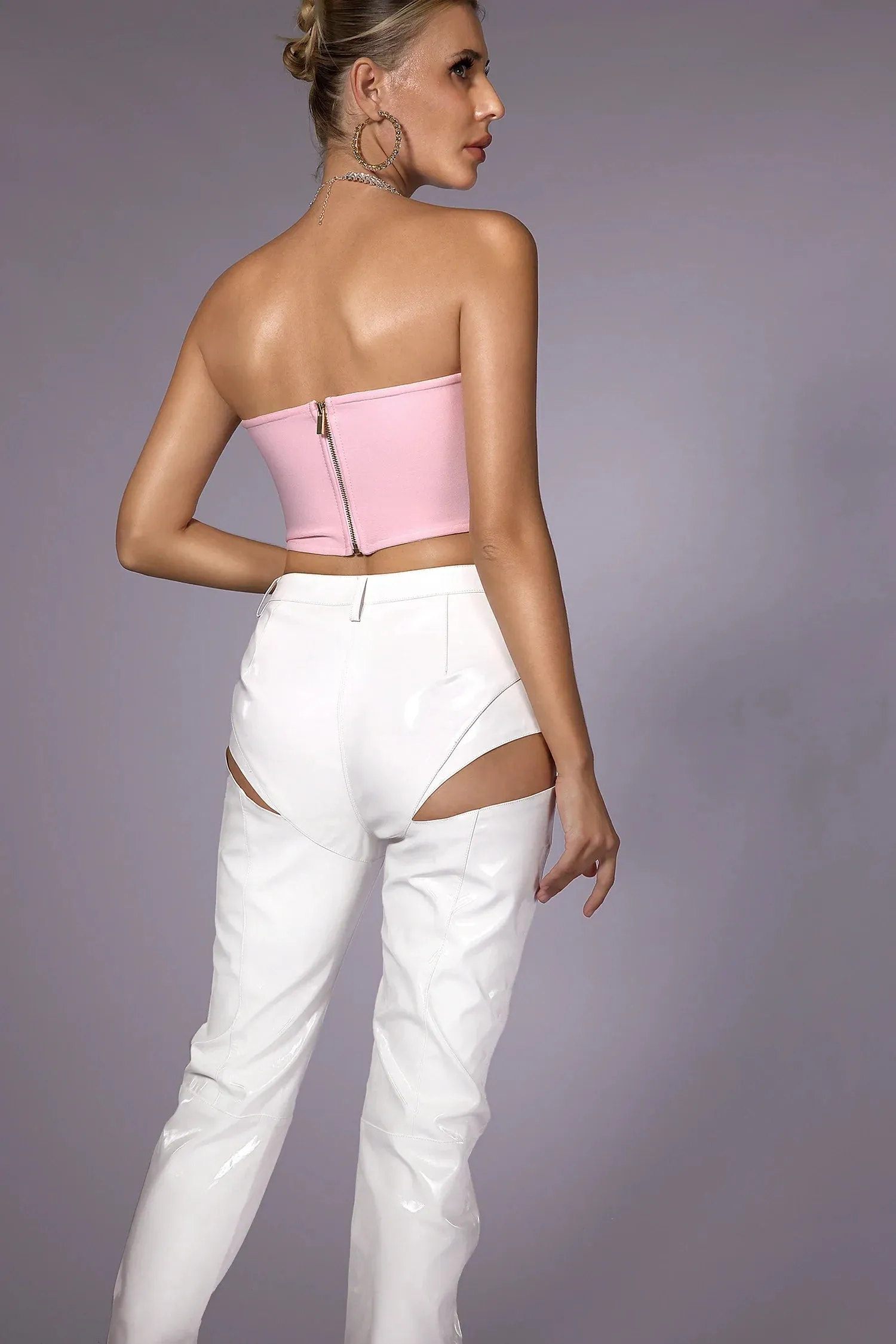 Indigo Pink Corset Bandage Top