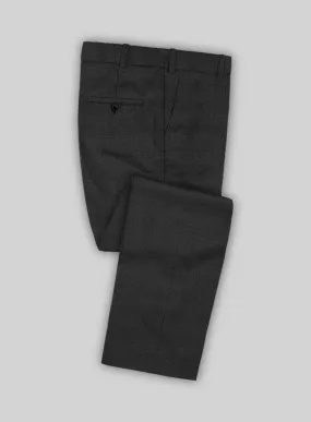 Italian Burta Charcoal Glen Flannel Pants