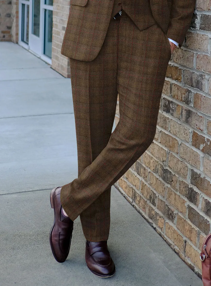 Italian Fiani Checks Tweed Pants