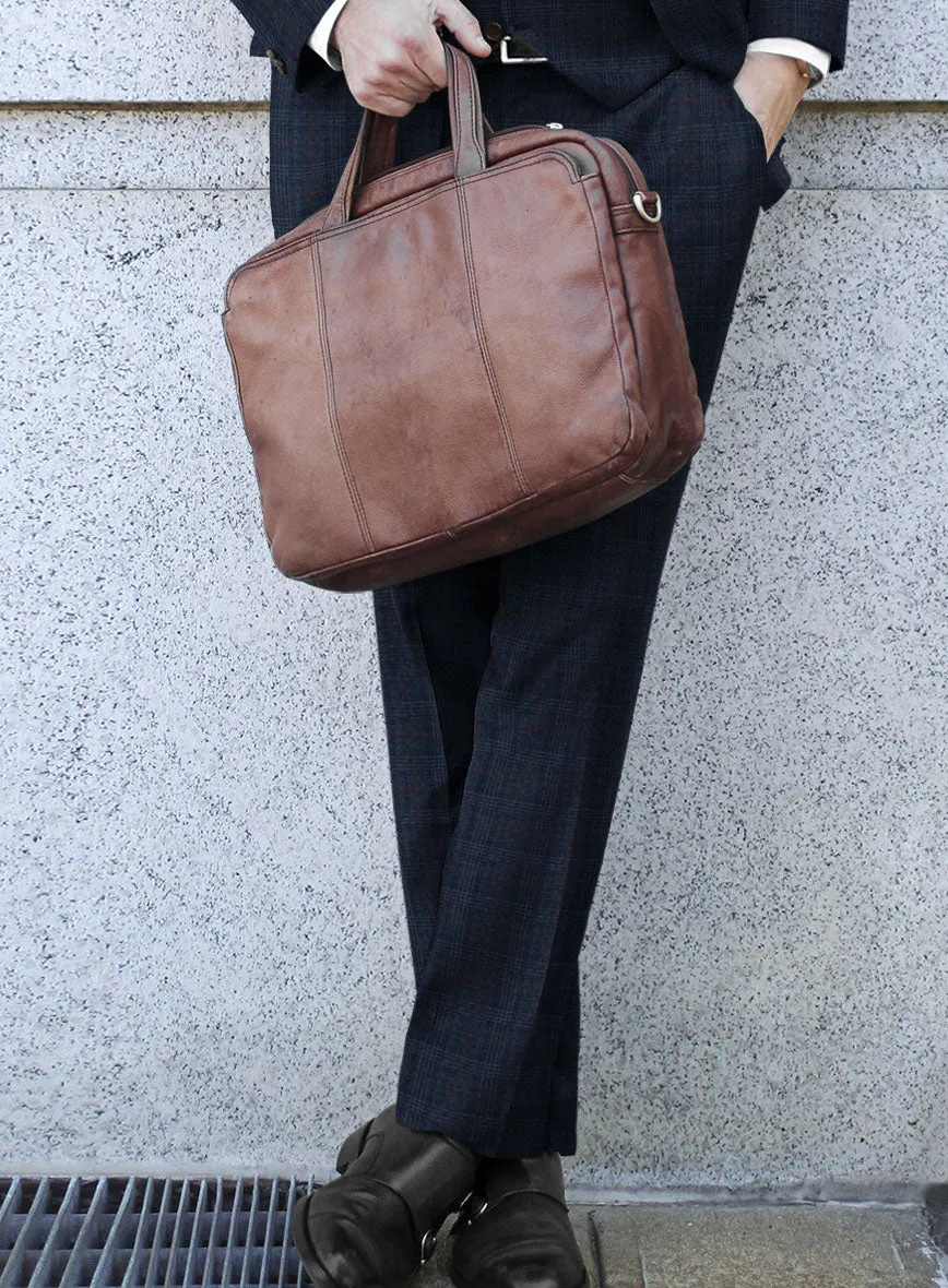 Italian Flick Dark Blue Checks Flannel Pants