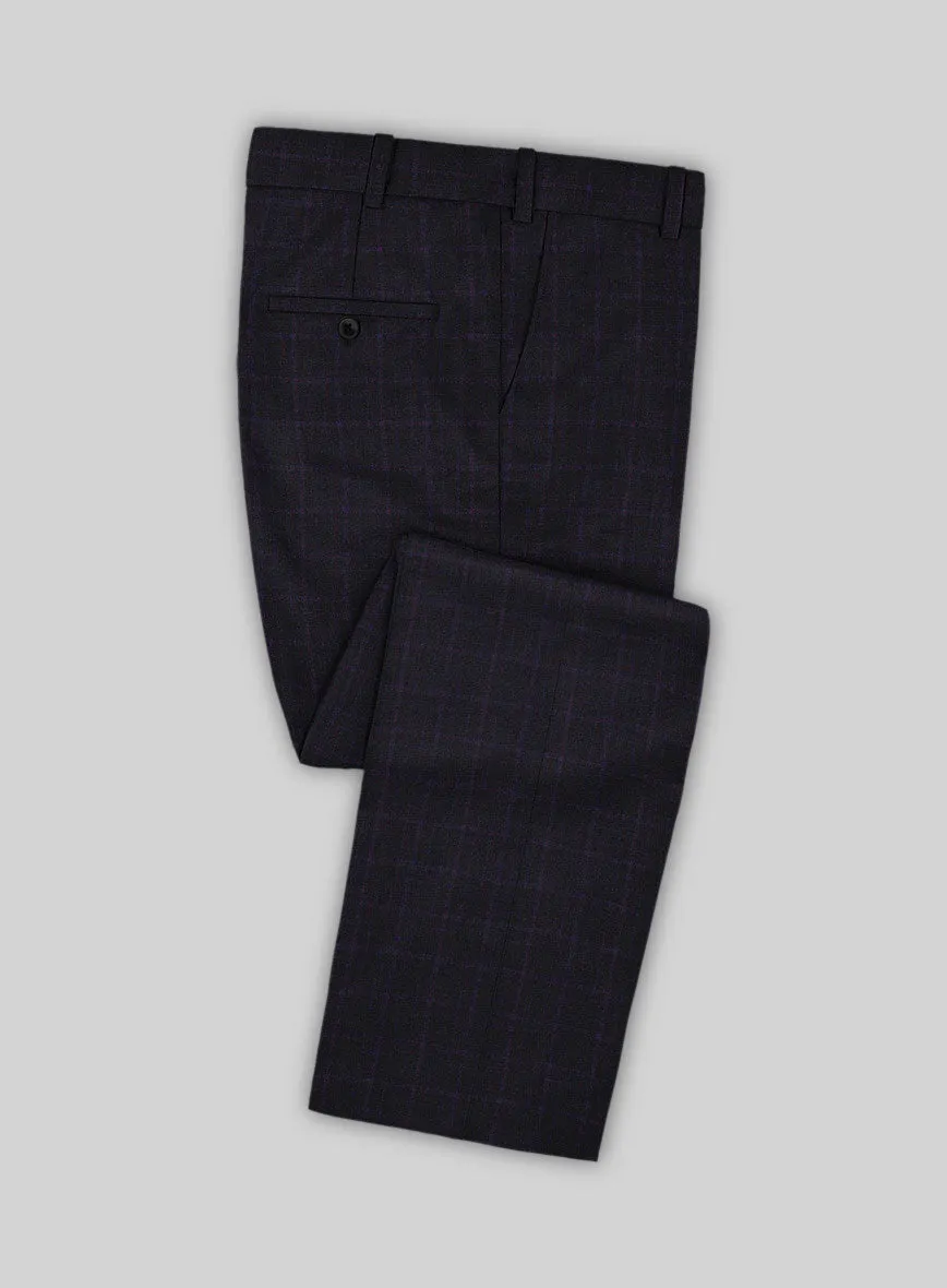 Italian Heliar Midnight Blue Wool Pants