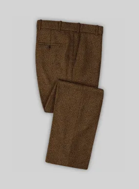 Italian Highlander Mustard Herringbone Tweed Pants