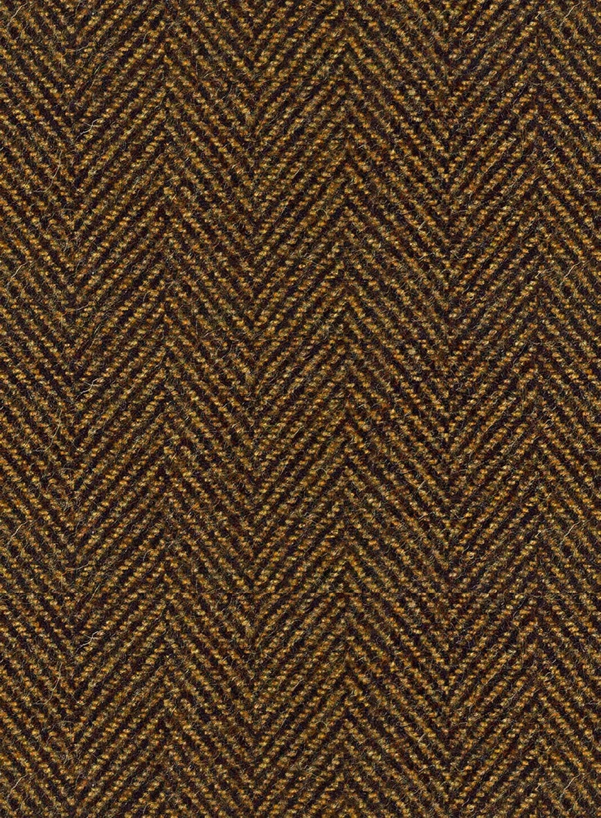 Italian Highlander Mustard Herringbone Tweed Pants