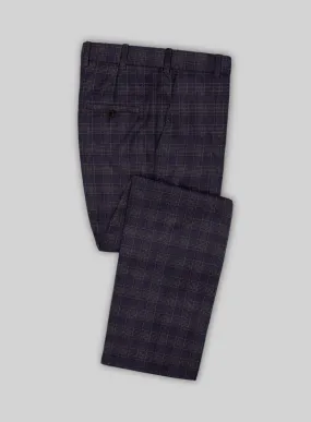 Italian Lark Purple Checks Flannel Pants