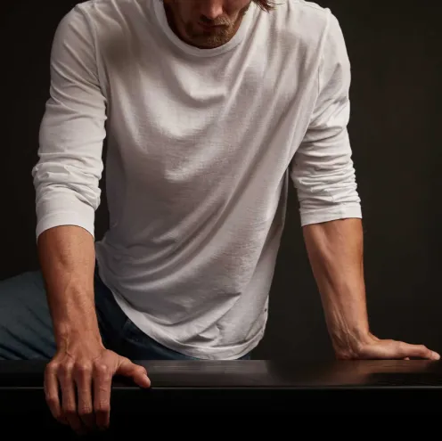 JAMES PERSE MENS LONG SLEEVE CREW TEE- 5 COLORS