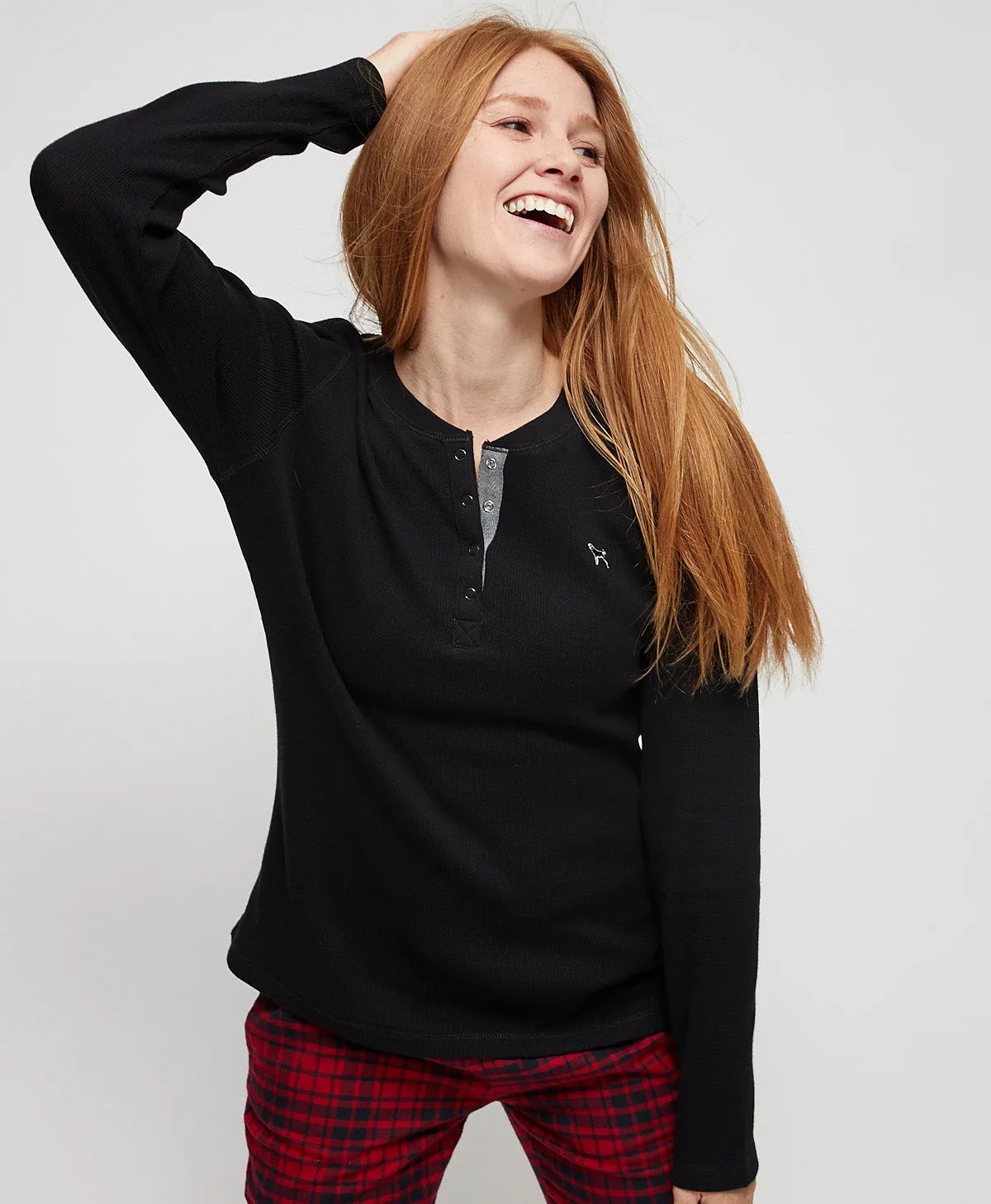 Ladies Long Placket Henley